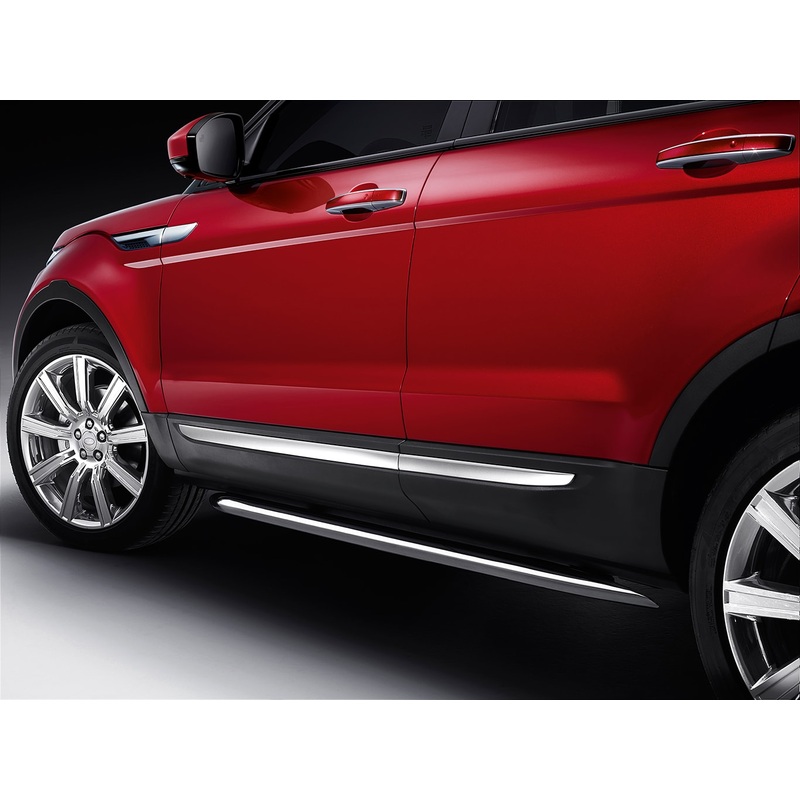 Range Rover Evoque Fixed Side Steps – Brushed Stainless Steel Trim