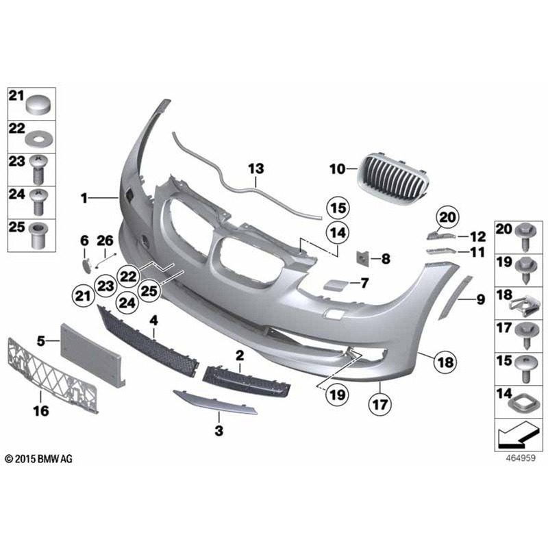 BMW 3 Series Front Bumper Towing Eye Flap Primed Tow Hook Cover