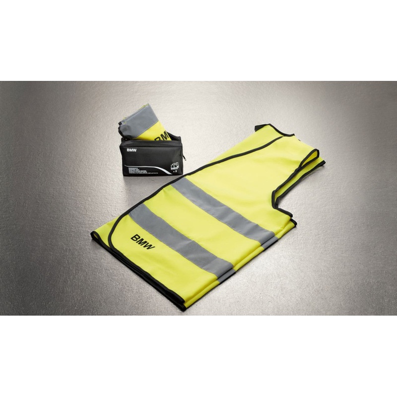 BMW Reflective Safety High Visibility Vest Yellow 2 Pc Set