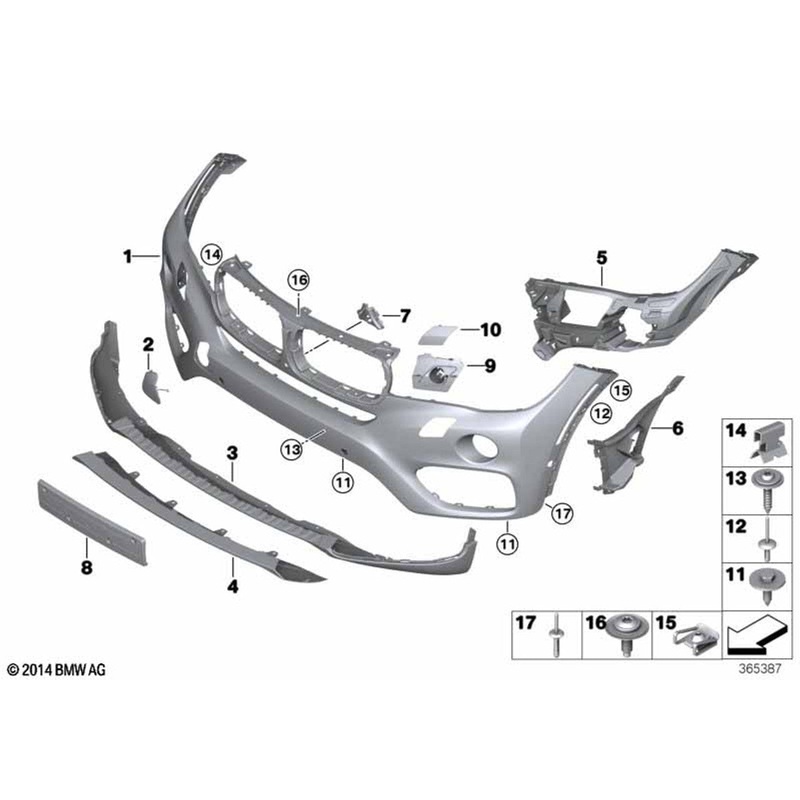 BMW X6 Front Towing Lug Hook Eye Cover Flap Primed Replacement