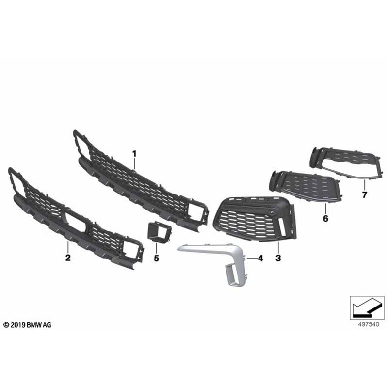 BMW 7 Series Front Left Passenger Side NS Duct Cooling Brake Trim M