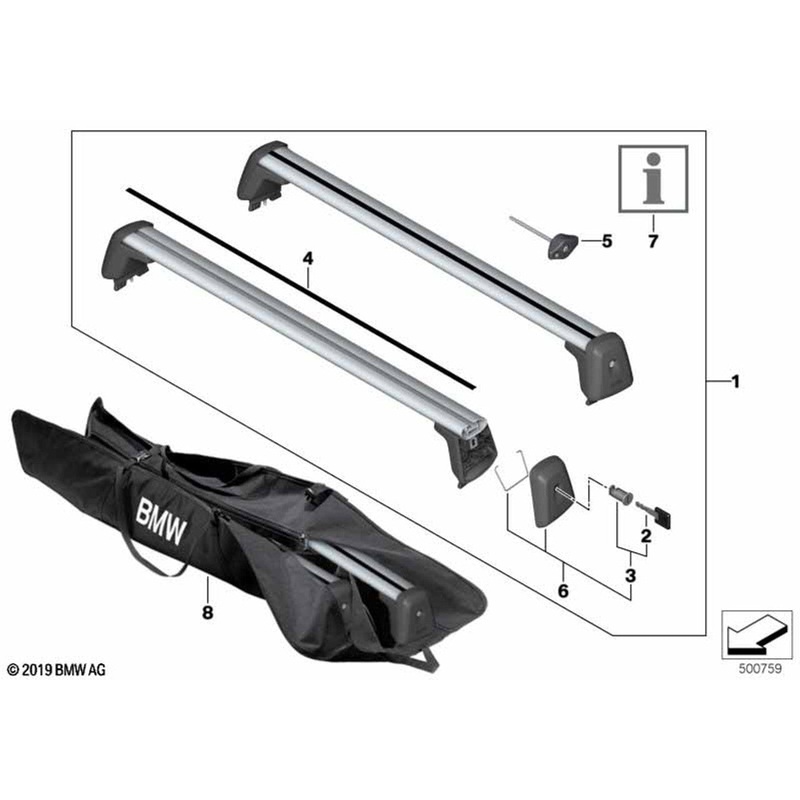BMW iX Roof Rack Rails Bars For Luggage Storage Carriers