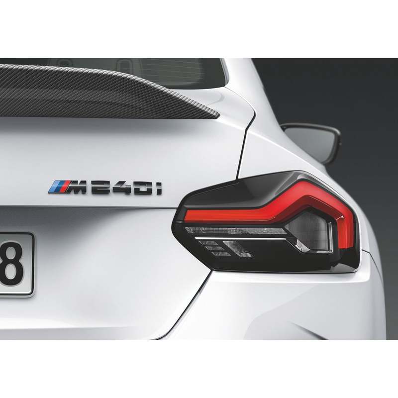 BMW M240I Car Lettering Emblem Badge Logo Black Painted