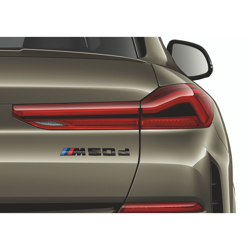 BMW M50D Car Lettering Emblem Badge Logo Black Painted