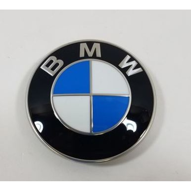 BMW Plaque Emblem Lettering Logo 82mm Diameter Exterior