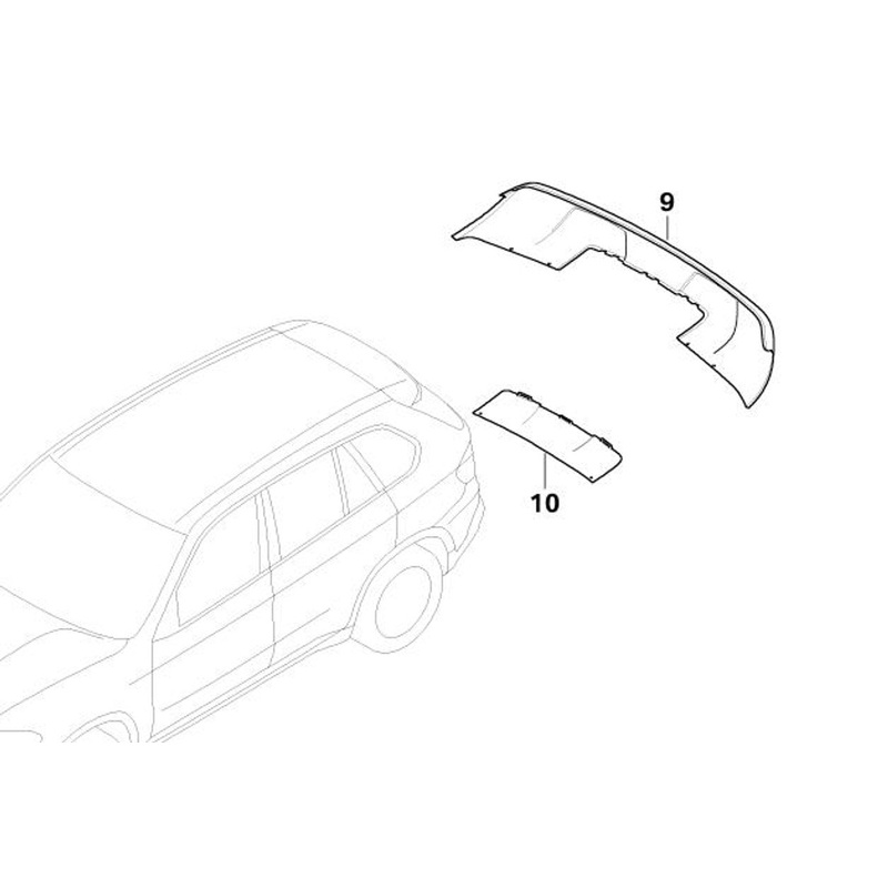 BMW X5 Rear Bumper Tow Hitch Cover