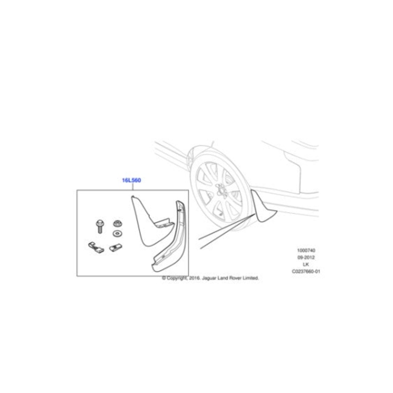 Range Rover Mudflap Kit – Rear