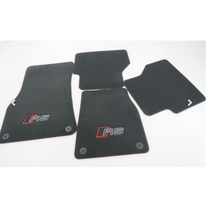 Audi RS6 RS7 RS Design Floor Mats Soul Black Express Red Stitching