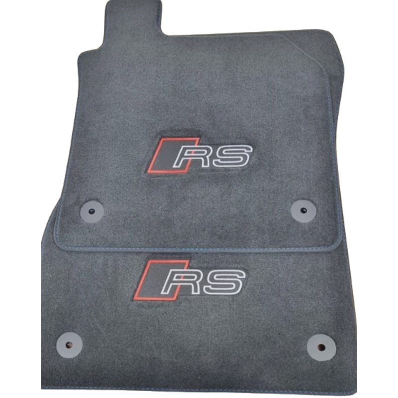 Audi TT RS RS Design Front Carpet Floor Mats Blue Stitching