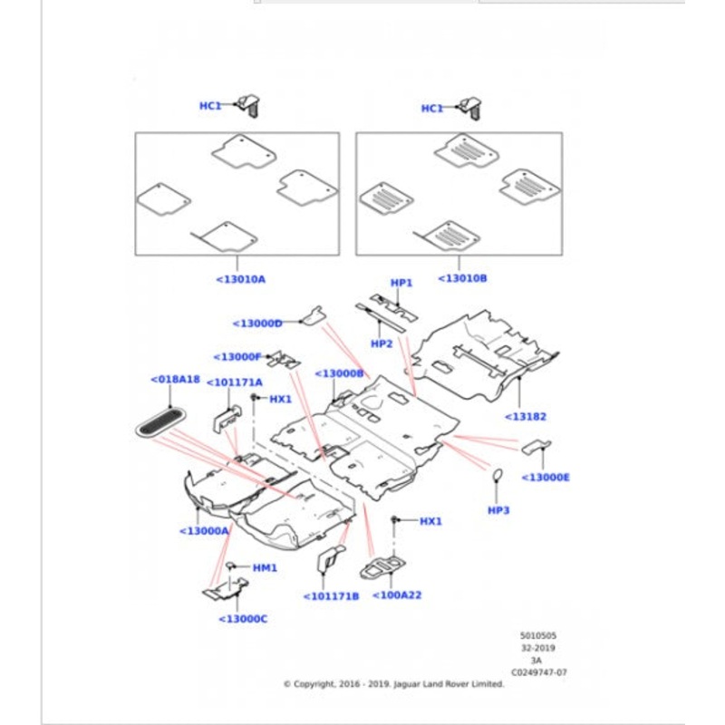 Land Rover Discovery Sport Carpet Mat Set