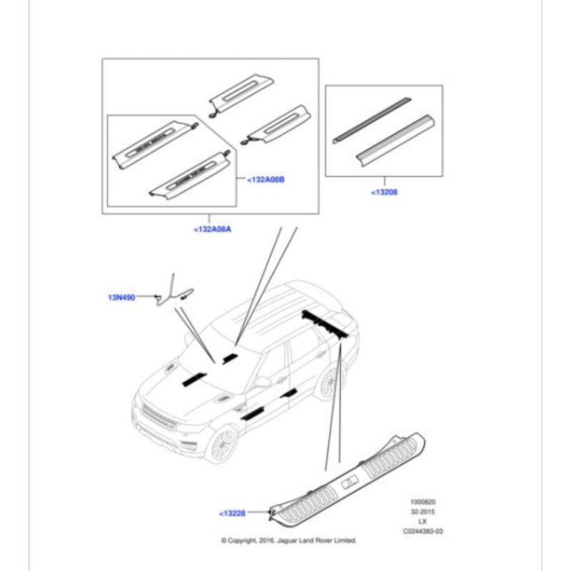 Range Rover Sport Loadspace Treadplate Finisher – Illuminated, Ebony