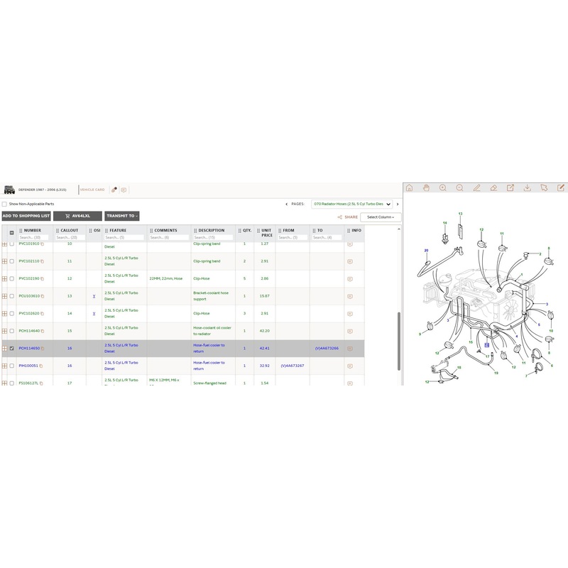 Defender 1997-2006 Hose – Fuel cooler to return
