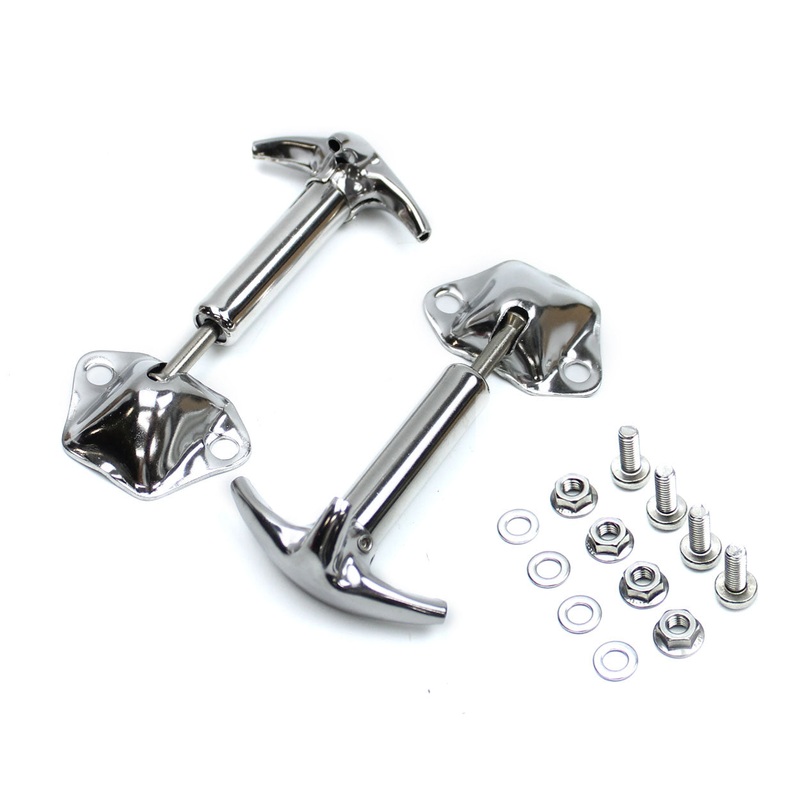 Hooks / Latches Hood to Windshield Stainless Steel – Pair – FJ40, FJ45 1958-1984