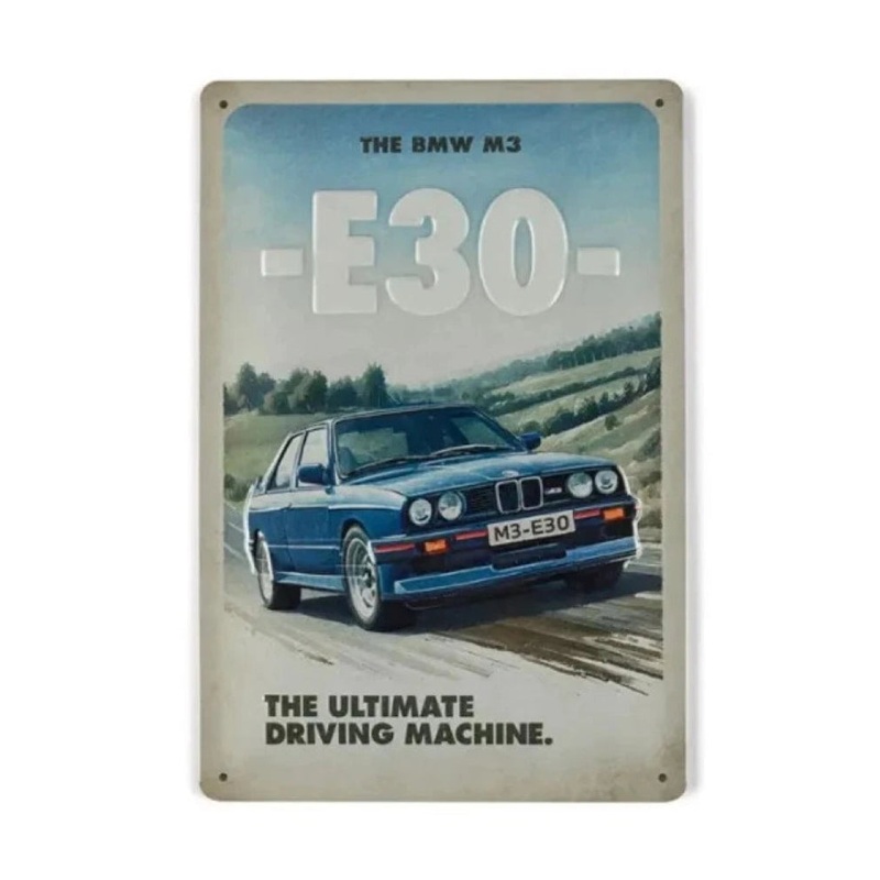 New BMW 50 Year Anniversary Of The 3 Series Metal Sign E30 M3
