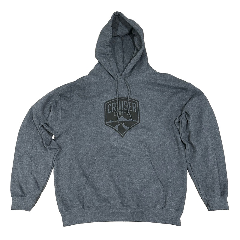 Cruiser Corps Hoodie – Dark Grey, With Black Logo – FJ40, FJ45, FJ55, FJ60, FJ62, FJ80, FJ Cruiser, BJ 1958-2021
