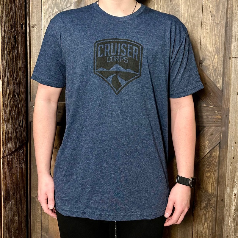 Cruiser Corps Shirt – Navy Blue, With Black Logo – FJ40, FJ45, FJ55, FJ60, FJ62, FJ80, FJ Cruiser, BJ 1958-2021