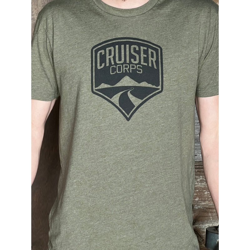 Cruiser Corps T-Shirt – Military Green, With Black Logo – FJ40, FJ45, FJ55, FJ60, FJ62, FJ80, FJ Cruiser, BJ 1958-2009