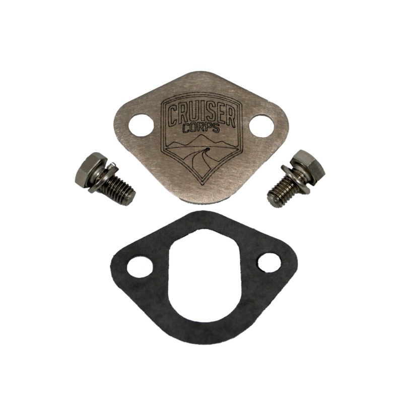 Fuel Pump Block Off Plate – Kit – Stainless – FJ25, FJ40, FJ45, FJ55, FJ60 – 1958-1987