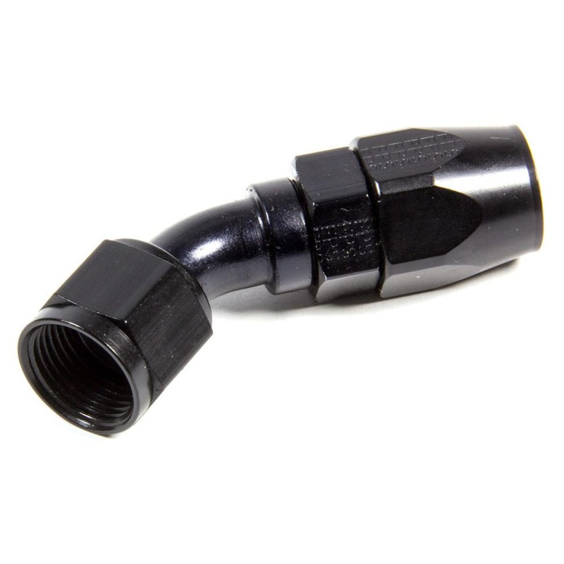 Fragola Hose Fitting #10 45-Degree Pro-Flow Black 104510-BL