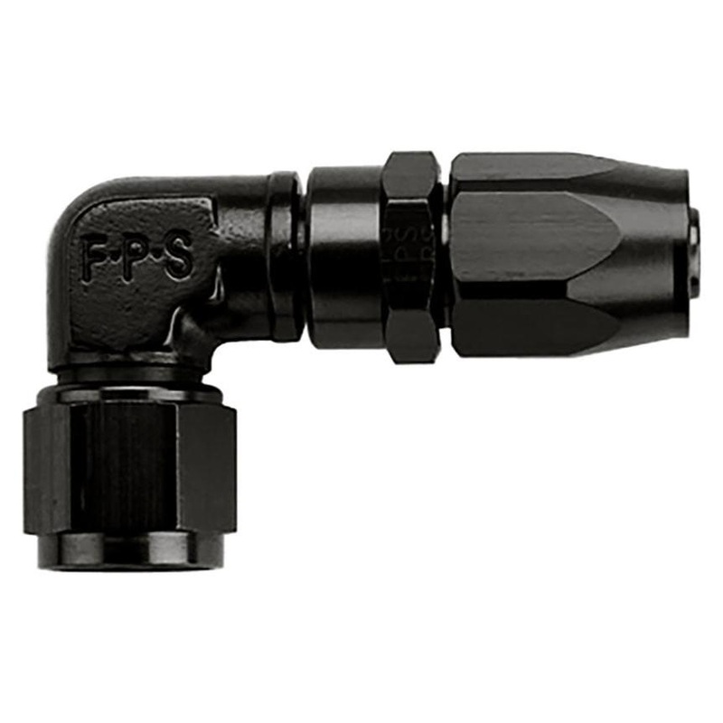 Fragola Hose Fitting #20 90-Degree Black – Low Profile 109120-BL