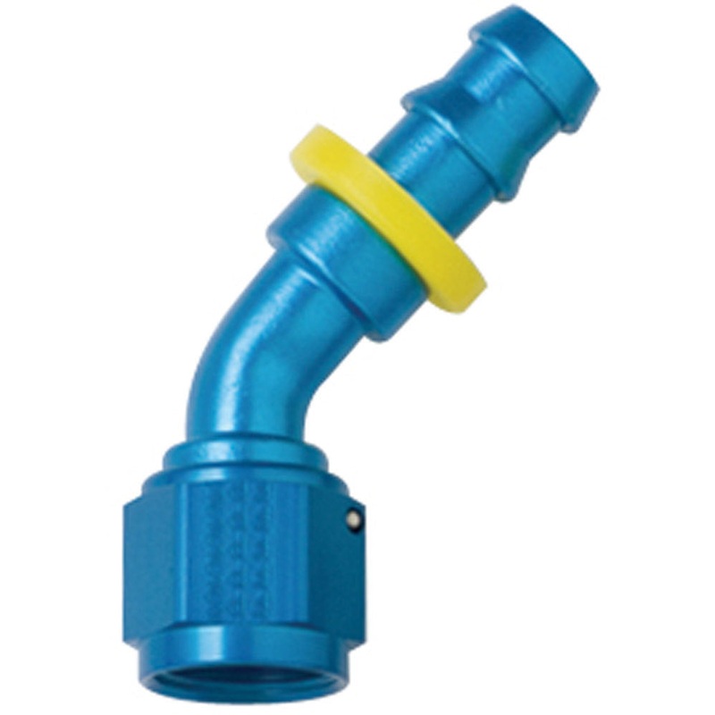 Fragola Hose Fitting #6 45-Degree Push Lock 204506
