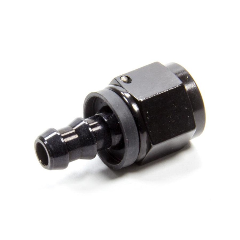 Fragola Hose Fitting Push Lock #8 Straight to #6 Hose Black 200107-BL