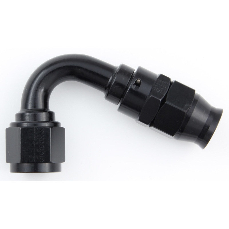 Fragola Hose Fitting #10 120-Degree PTFE Black 681210-BL