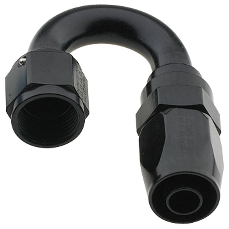Fragola Hose Fitting #10 180-Degree Pro-Flow Black 231810-BL