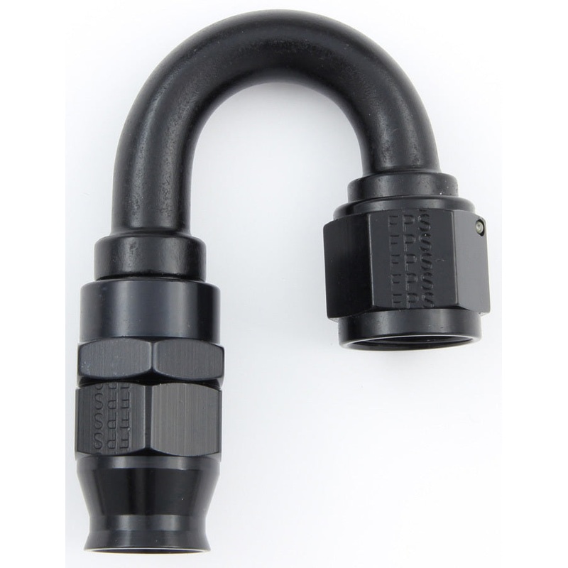 Fragola Hose Fitting #10 180-Degree PTFE Black 681810-BL