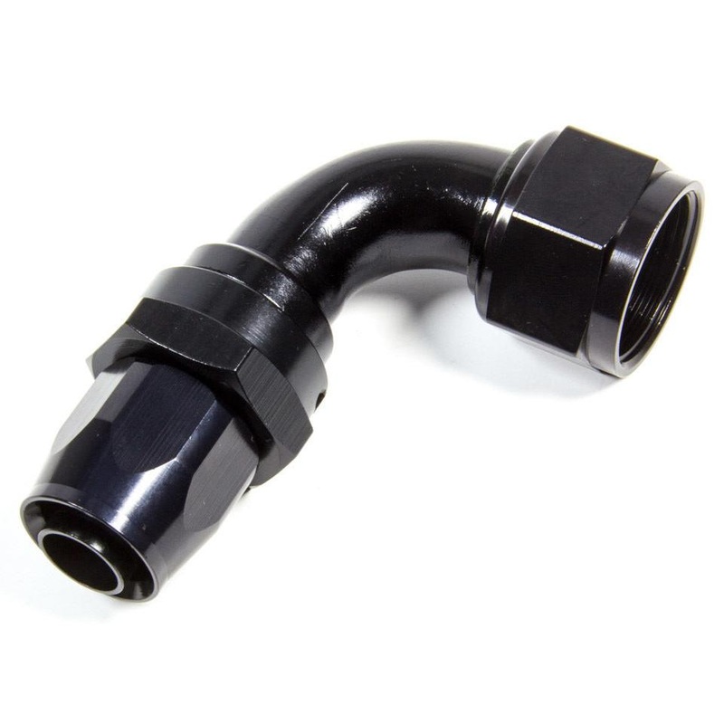 Fragola Hose Fitting #16 90-Degree to #12 Hose Black 229015-BL