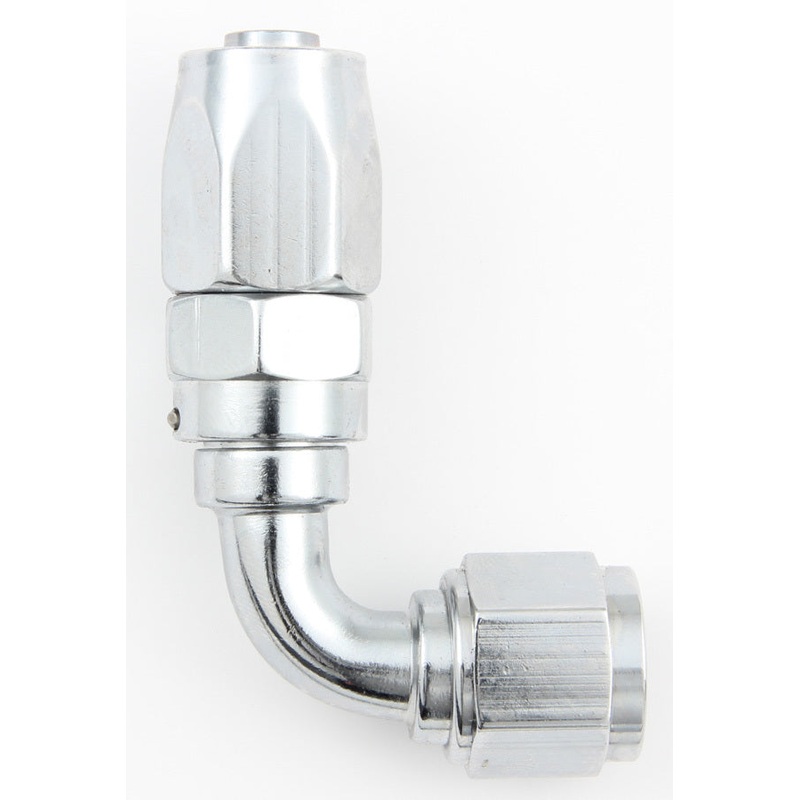Fragola Hose Fitting #6 90-Degree Pro-Flow Chrome 229006-CH