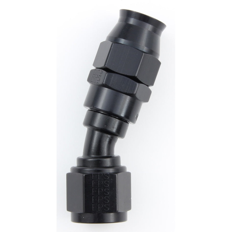 Fragola Hose Fitting #8 30-Degree PTFE Black 683008-BL