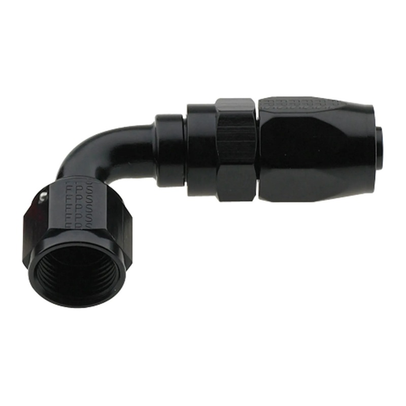 Fragola Series 2000 Pro-Flow Hose End #10 90-Degree Black 229010-BL