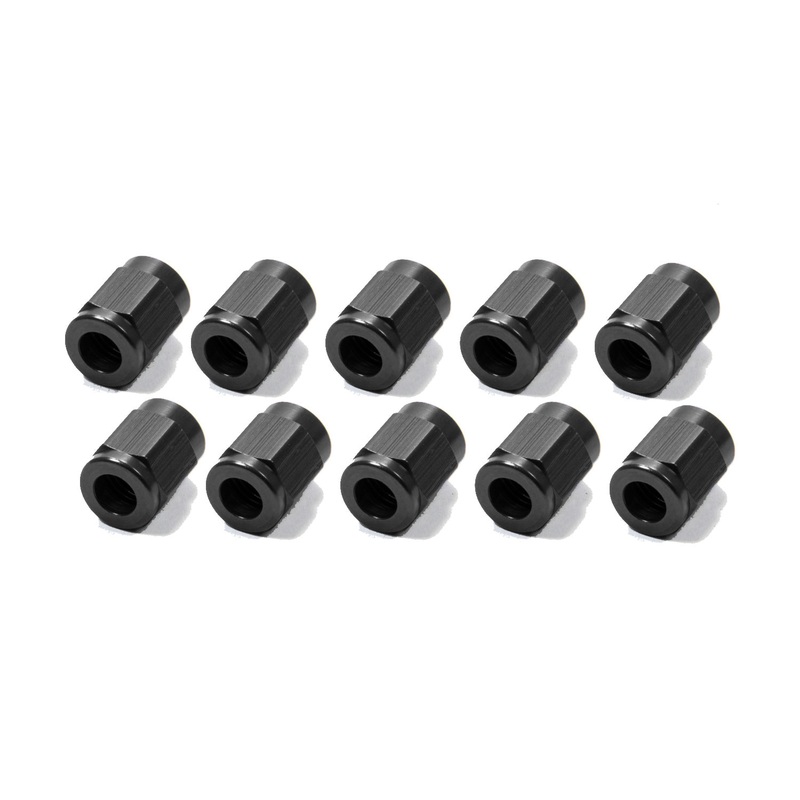 Fragola #3 Aluminum Tube  Nuts (10pk) Black 481803-BL-10