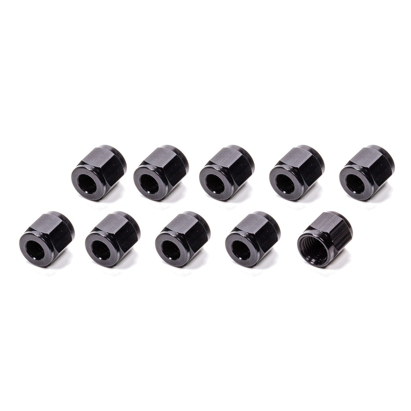 Fragola #4 Aluminum Tube  Nuts (10pk) Black 481804-BL-10
