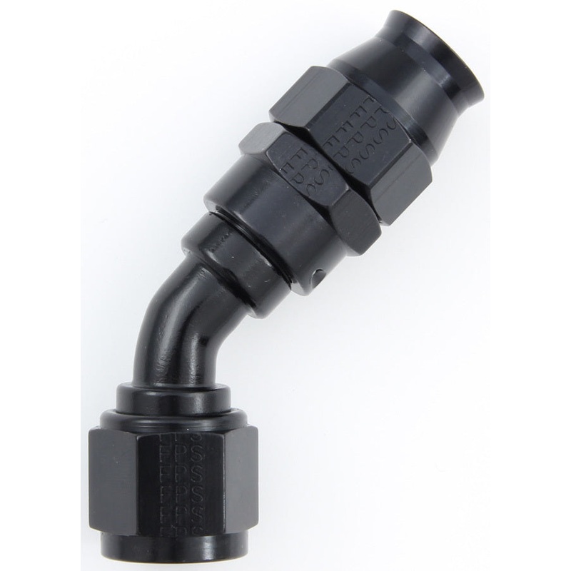 Fragola Hose Fitting #10 45-Degree PTFE Black 684510-BL