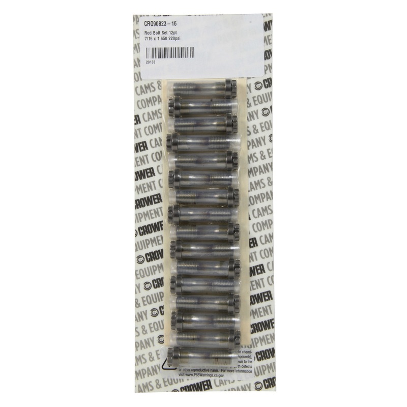 Crower Rod Bolt Set 12pt 7/16 x 1.650 220psi