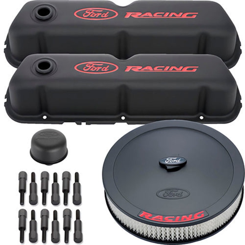 Ford Performance Engine Dress up Kit Black w/Ford Racing Logo