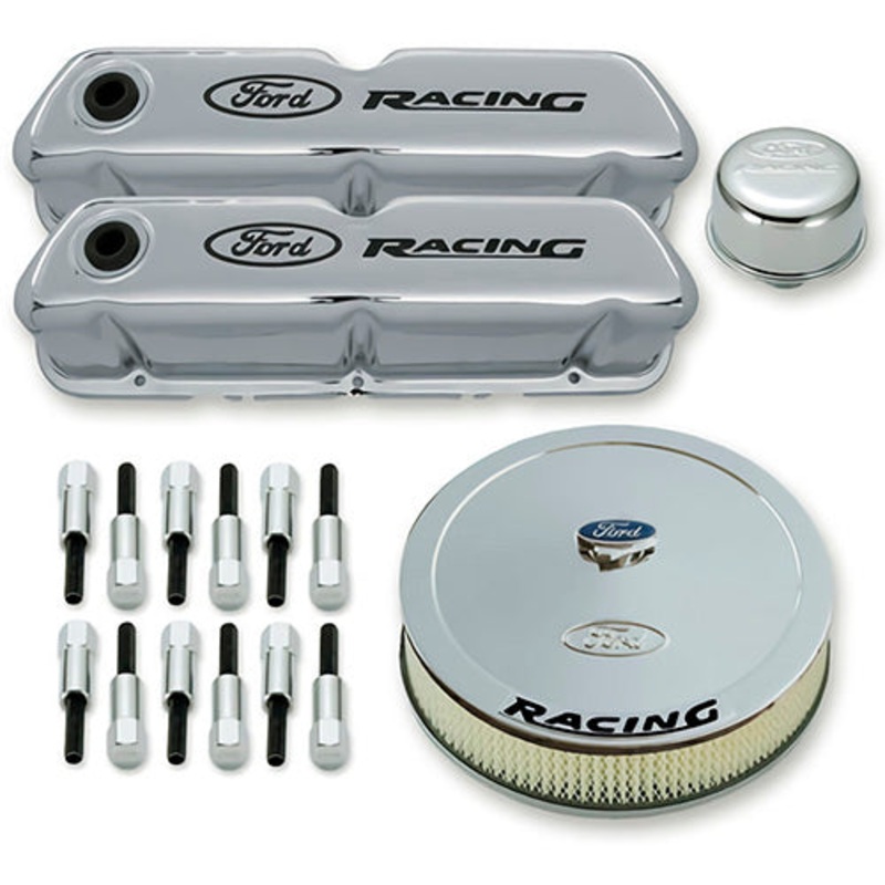Ford Performance Engine Dress up Kit Chrome w/Ford Racing Log