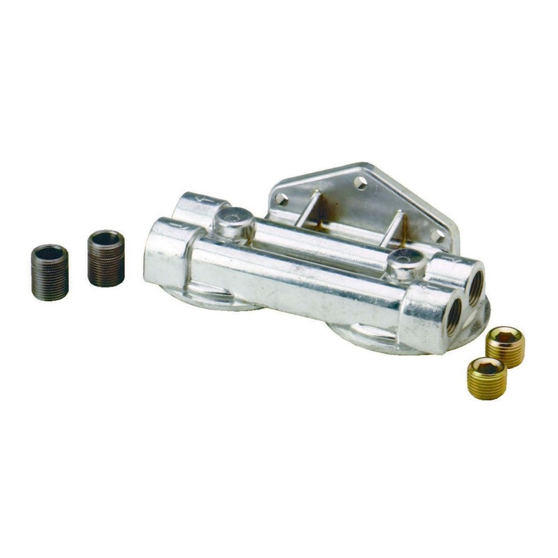 Perma-Cool Dual Oil Filter Mount 3/4-16 Thread 1/2 NPT