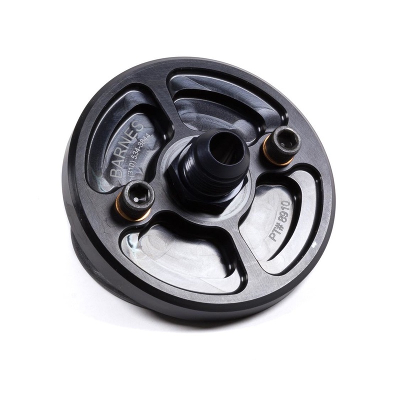 Barnes Billet Oil Filter Block Off Plate -10 Fitting