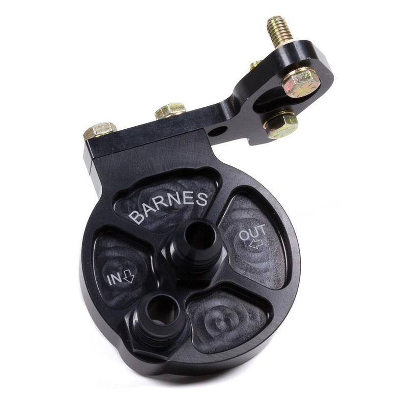 Barnes Billet Oil Filter Mount Front -10 Fittings