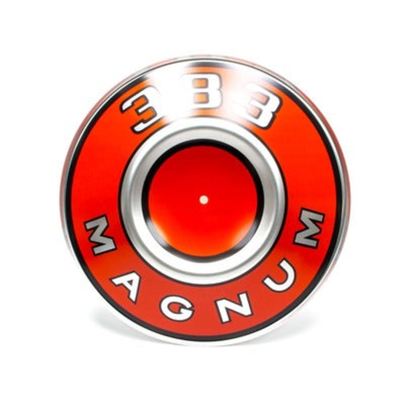 Mopar Engine Air Cleaner ID Plate 383 Magnum Orange
