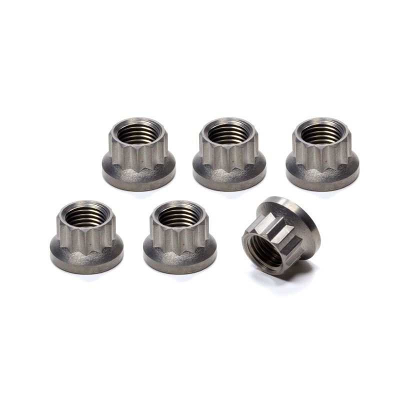 Torque Tube Nut Set 12pt Titanium 6pk