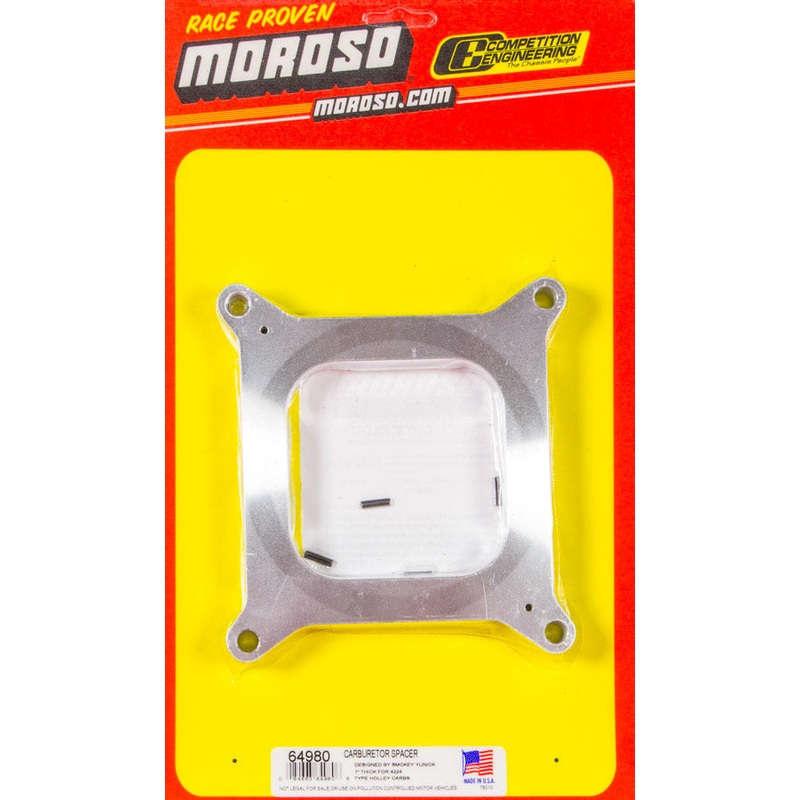 Moroso 1 Aluminum Carburetor Spacer