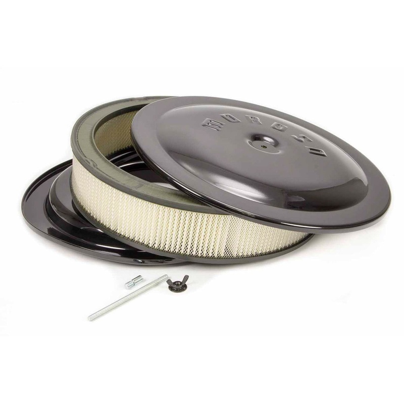 Moroso 14 Air Cleaner Kit w/Raised Bottom Black