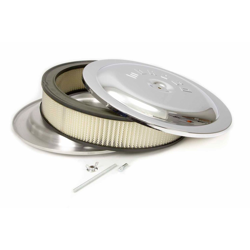 Moroso 14 Air Cleaner Kit w/Raised Bottom Chrome