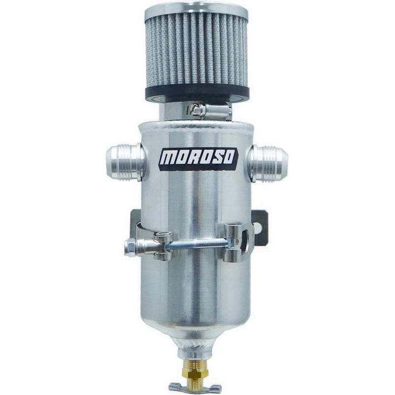 Moroso Breather Tank- Dry Sump w/Two 12an Male