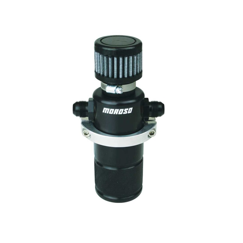 Moroso Compact Breather Tank Billet Alm. Black