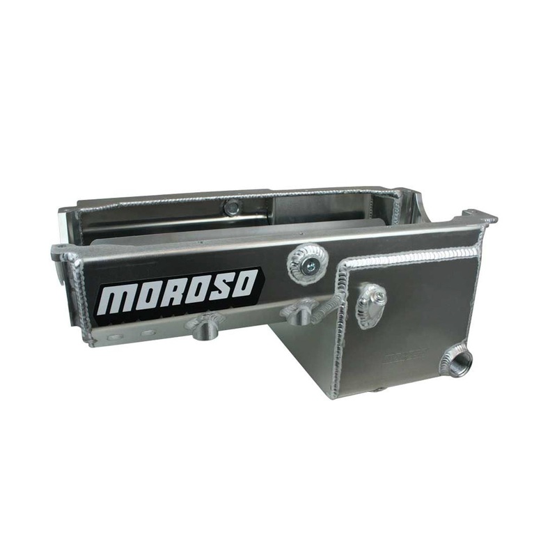 Moroso SBC Alm Drag Race Oil Pan w/16an Ext Pick-Up